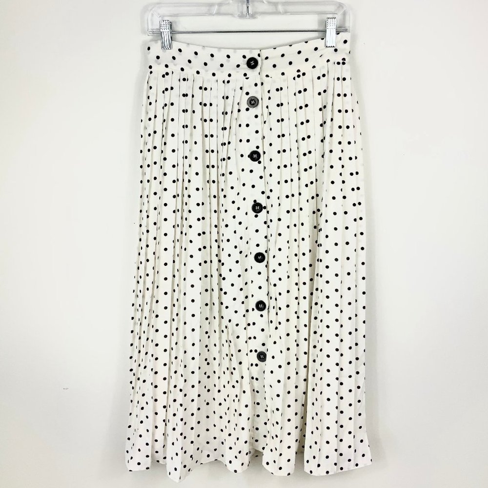 Power Moves Polka Dot Midi Skirt